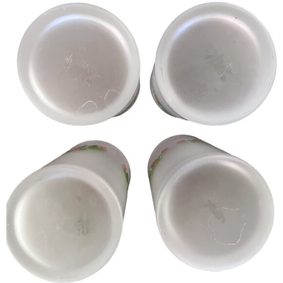 Set of 4 Cerve Frosted Holly Berry Christmas Holiday Highball Glasses - Picture 5 of 5